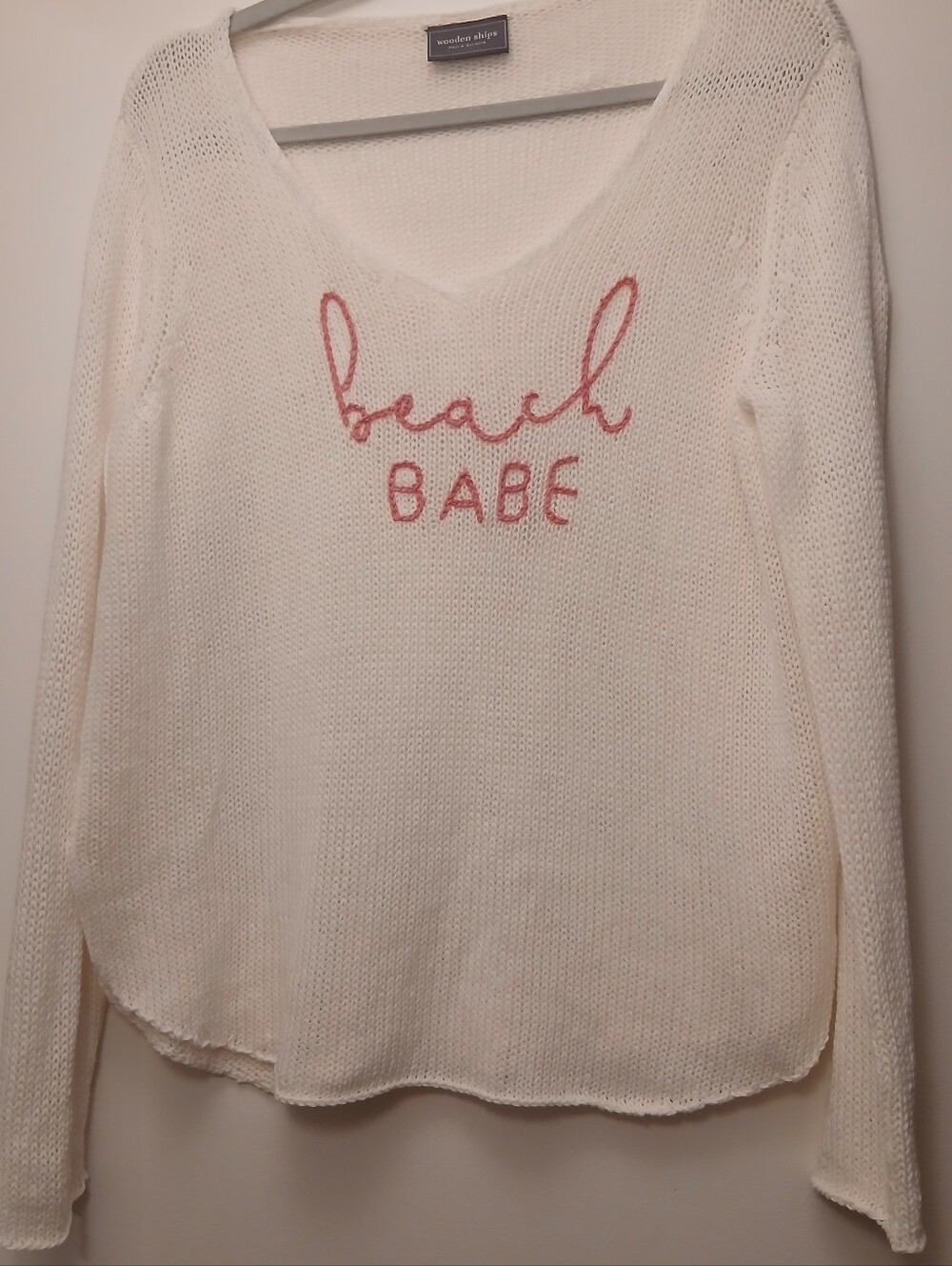 Wooden Ships Off-White Sweater.Size S-M